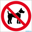 Znak - zakaz wprowadzania psów - piktogram