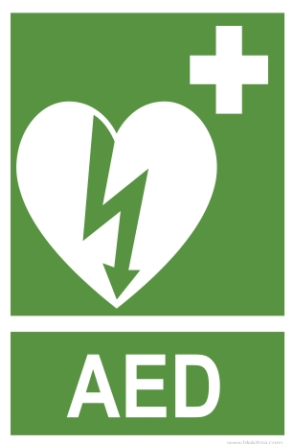 Znak - AED - defibrylator